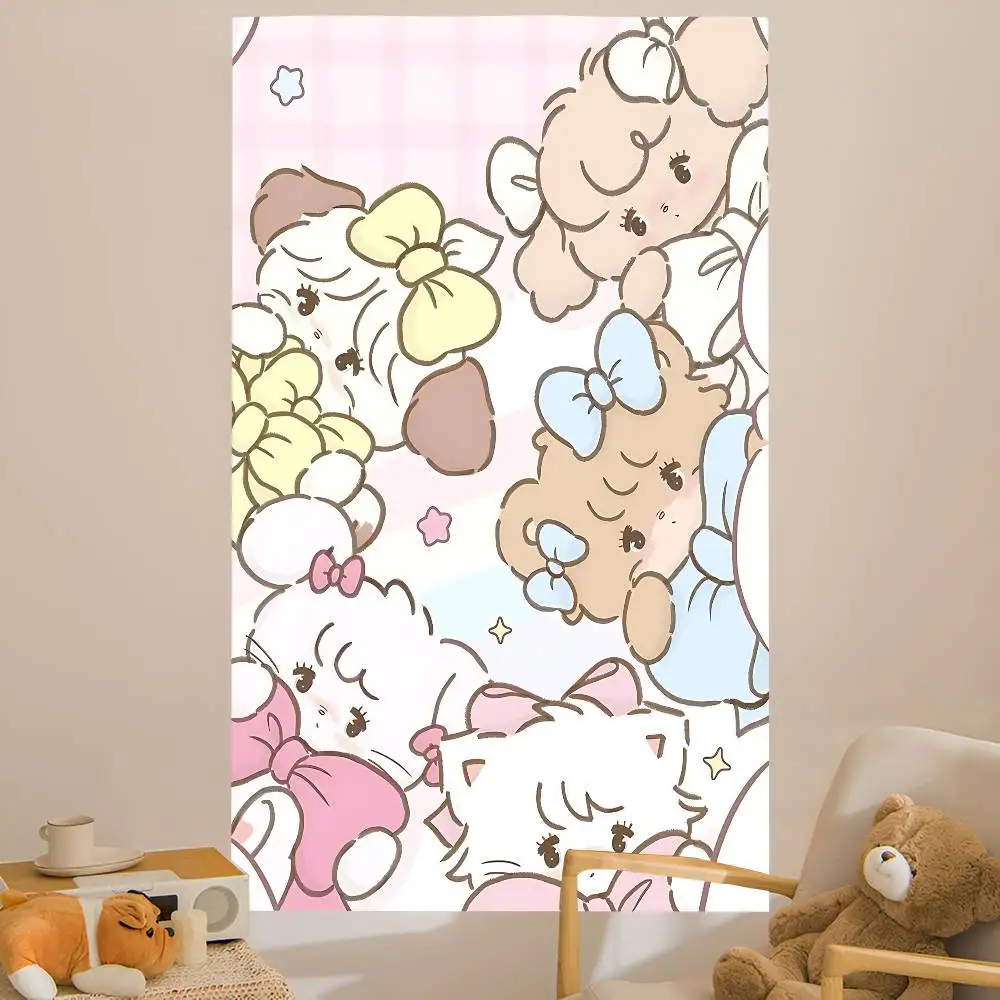 Cute M-Mikko I-Illustrations Colorful Tapestry Wall Hanging Hanging Tarot Hippie Wall Rugs Dorm Wall Art Decor