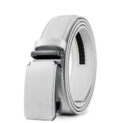 Men Belt Metal Automatic Buckle Genuine Leather Belt Top Quality Men's Belt Luxury Designer Leather Belts for Men Male Belts