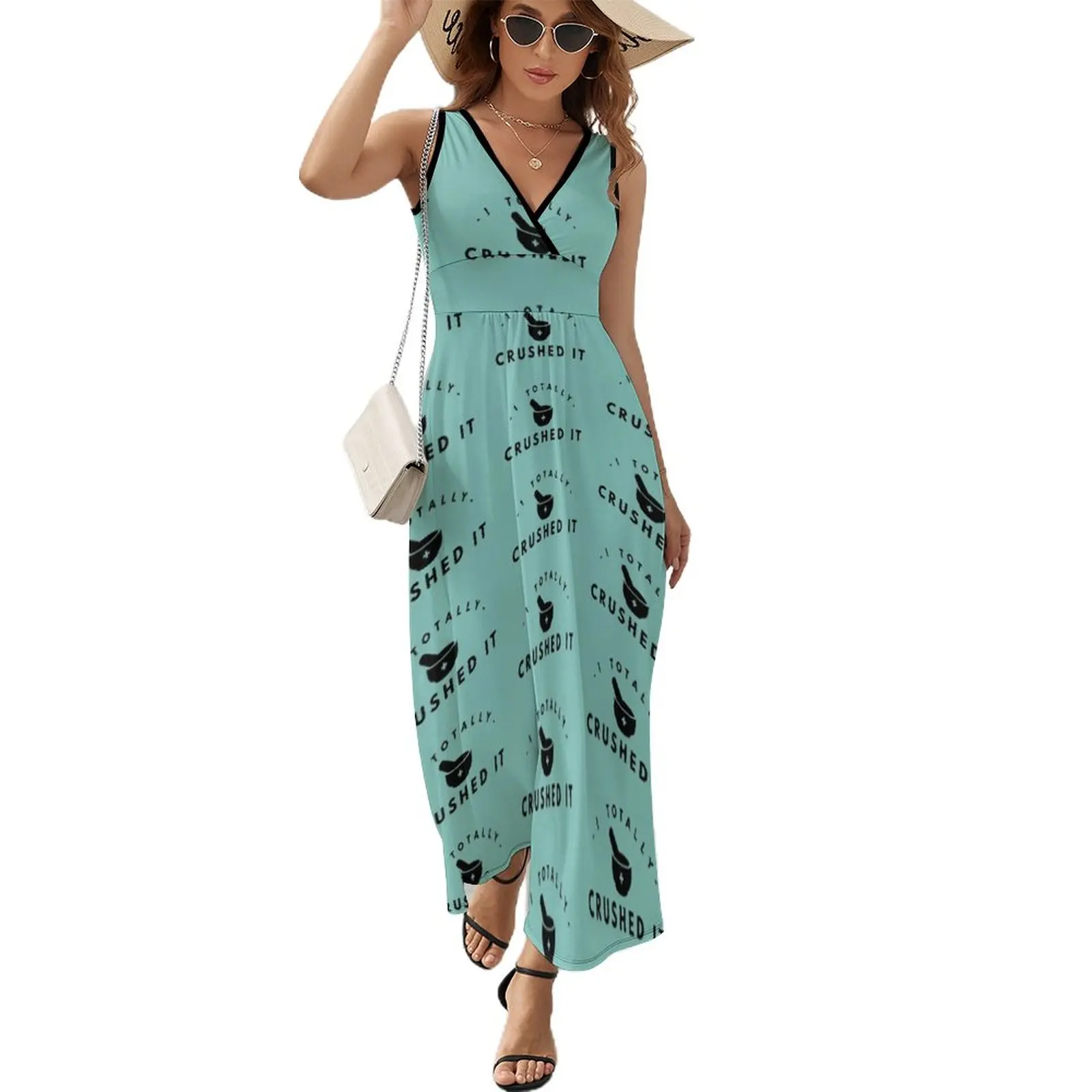 

I totally crushed it pattern Sleeveless Dress summer clothes dresses for official occasions clothes for women