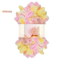 100g/Ball Puffy Soft Chenille Chunky Yarn Finger Loop Yarn Thread Hand Woven Blanket Scarf Crochet Knitted Blanket Yarn Wool