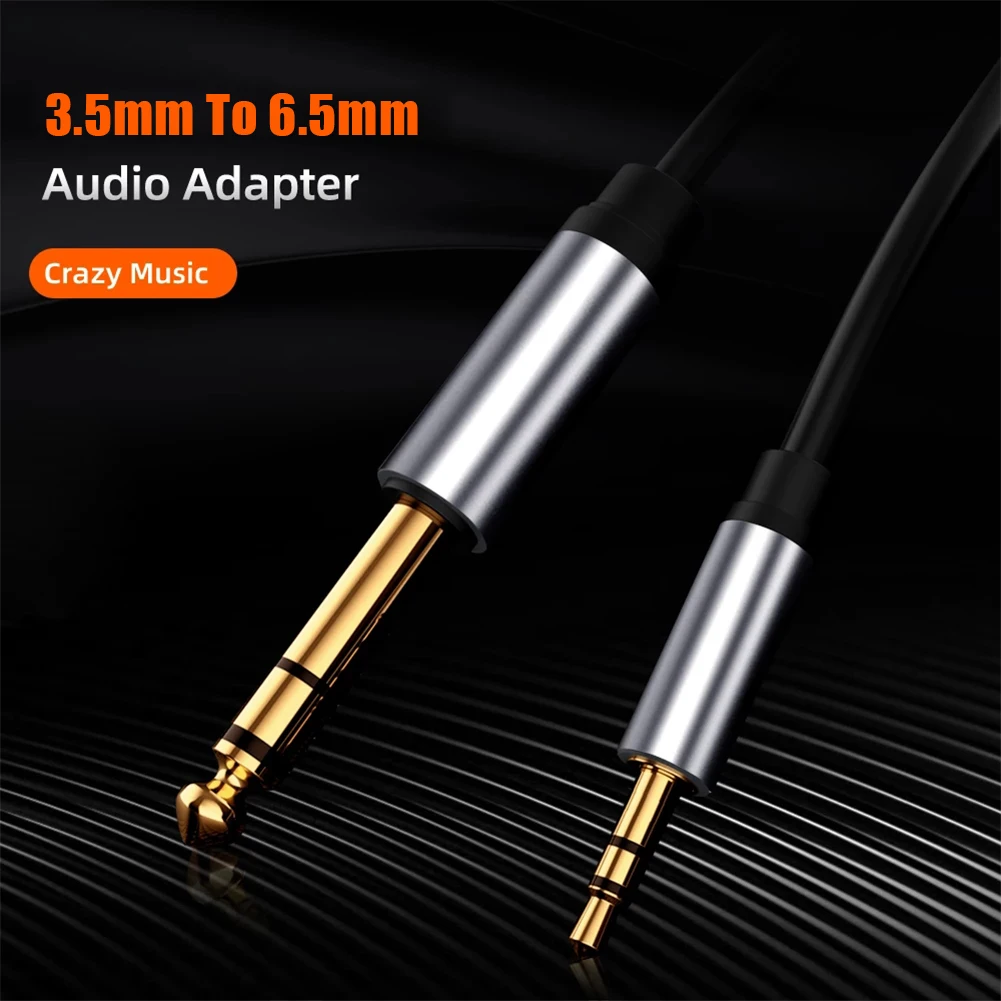 3.5mm do 6.35mm Adapter Audio kabel pomocniczy do telefonu komórkowego wzmacniacz komputerowy głośniki 3.5 Jack do 6.5 Jack męski kabel Audio