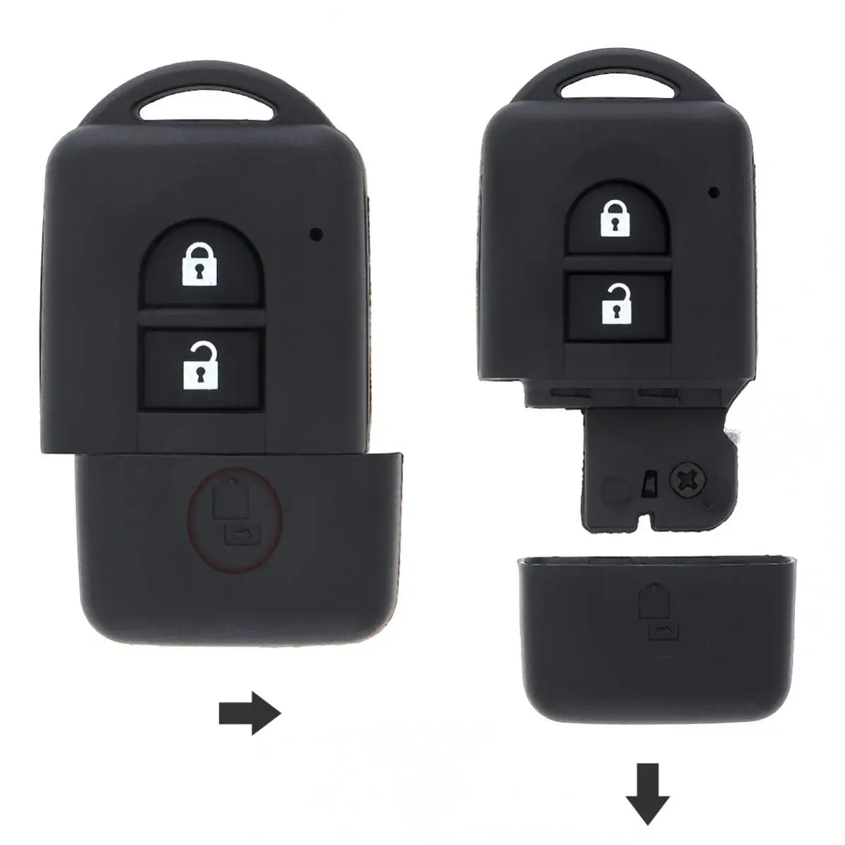2 Knoppen Smartnew Auto Remote Key Shell Fit Voor Nissan Micra X-Trail/Qa-Shqai Note/du-Ke/Juke Parthfinder