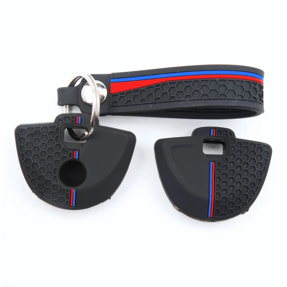 Silicone Remote Key Case For BMW F750GS F850GS R1200GS R1250GS S1000XR S1000RR G310R G310GS Motorcycle with slim wrist strap