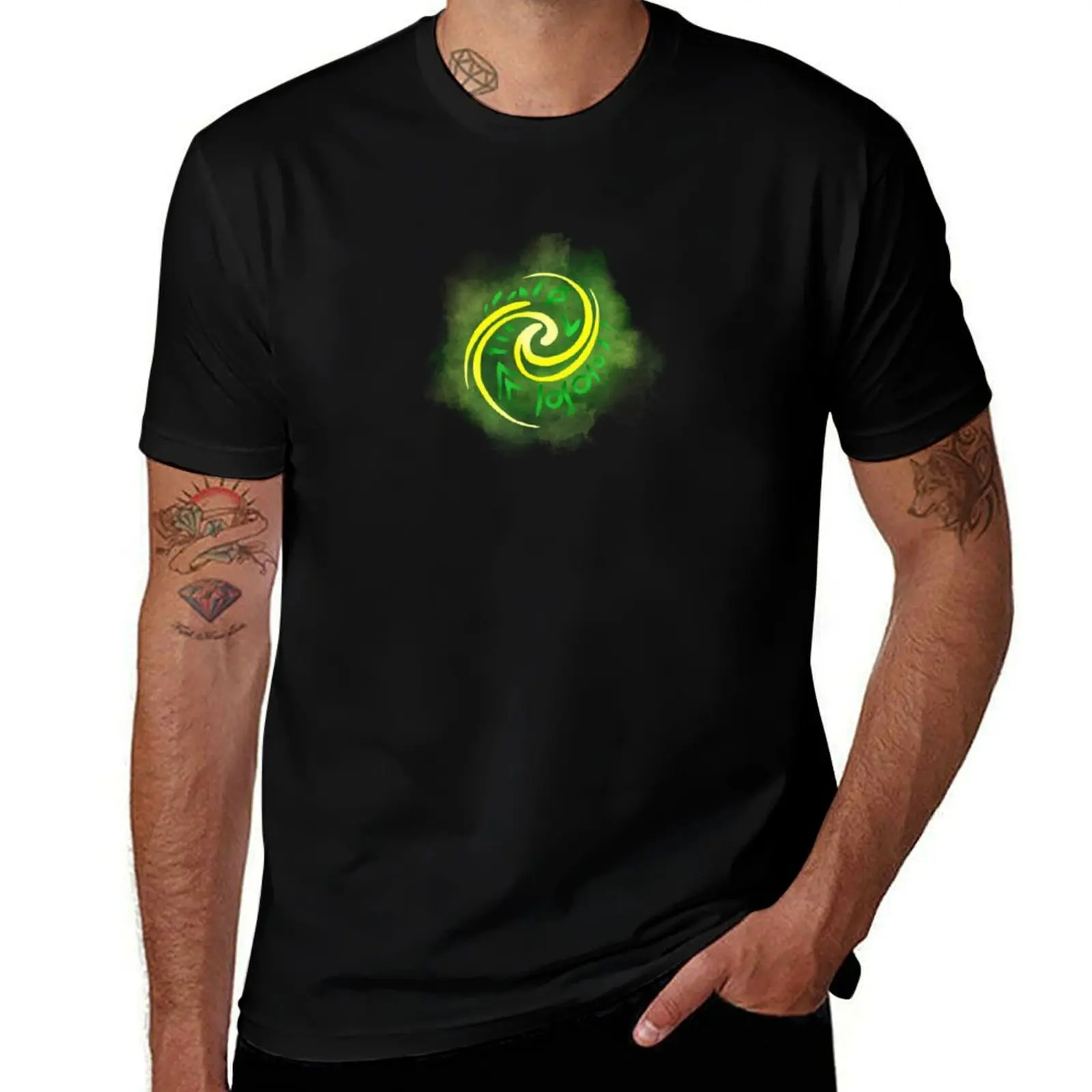 Watercolor Heart of Te Fiti T-Shirt Basic Solid Color Casual Tee Shirt