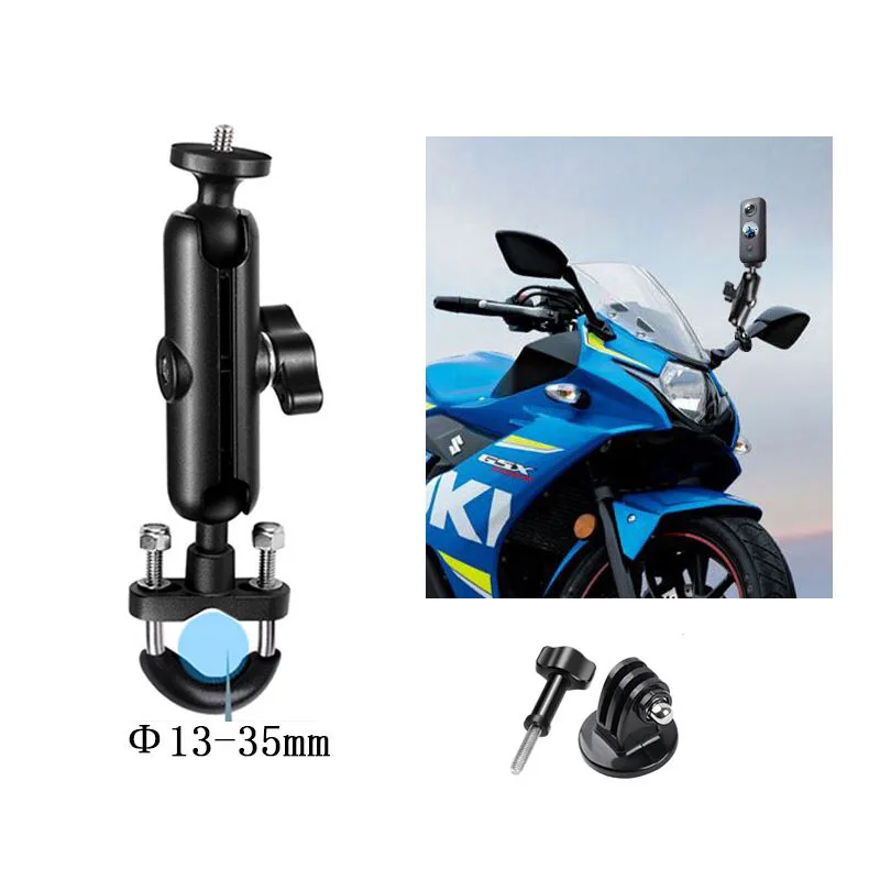 Motocyklowy uchwyt na kierownicę do Insta360 X5 X4 X3 GoPro 12 11 10 9 Selfie Stick Monopod Mount Handlebar Base Clip