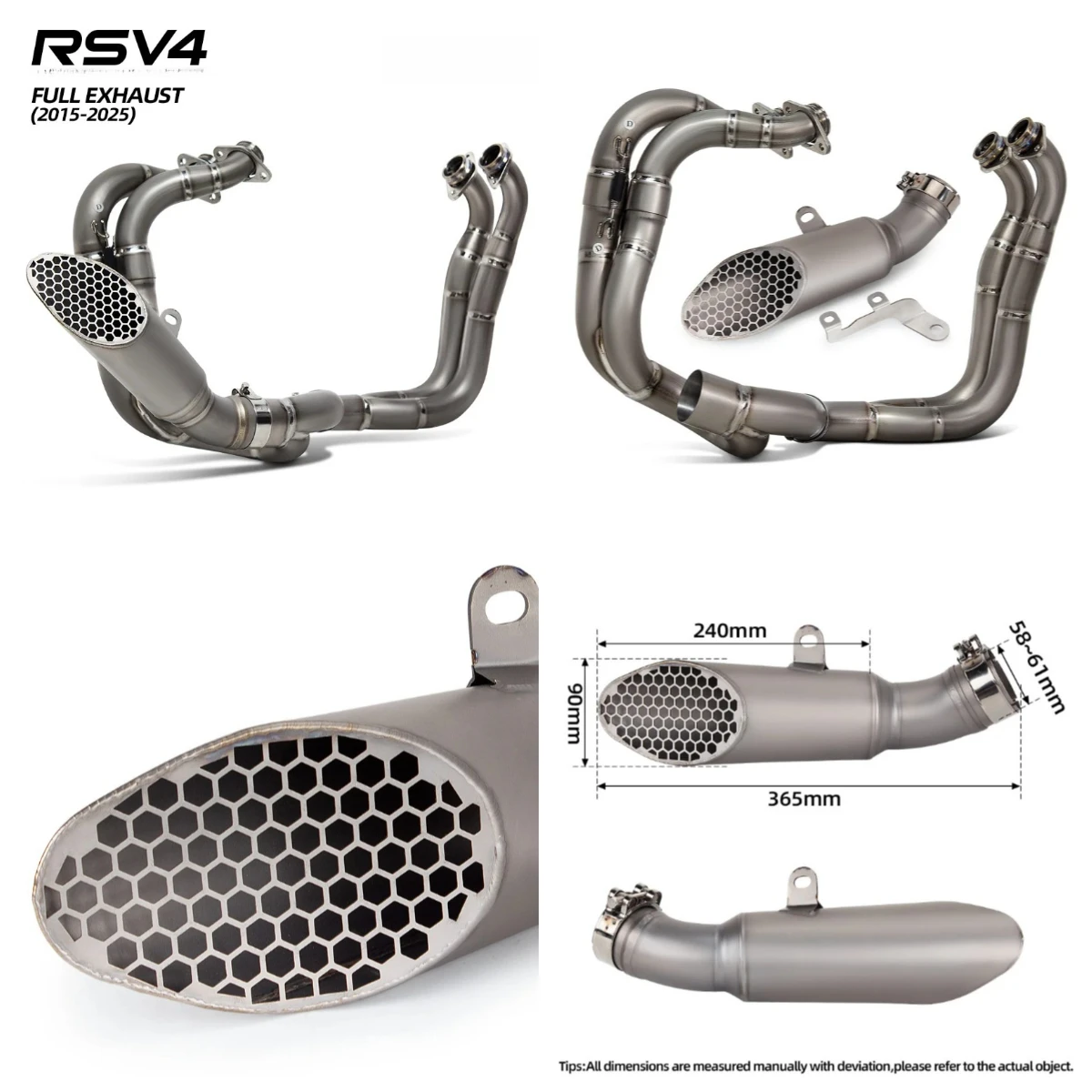 

Racing Modified Header Pipe Slip On Muffler for Aprilia RSV4 2015-2025