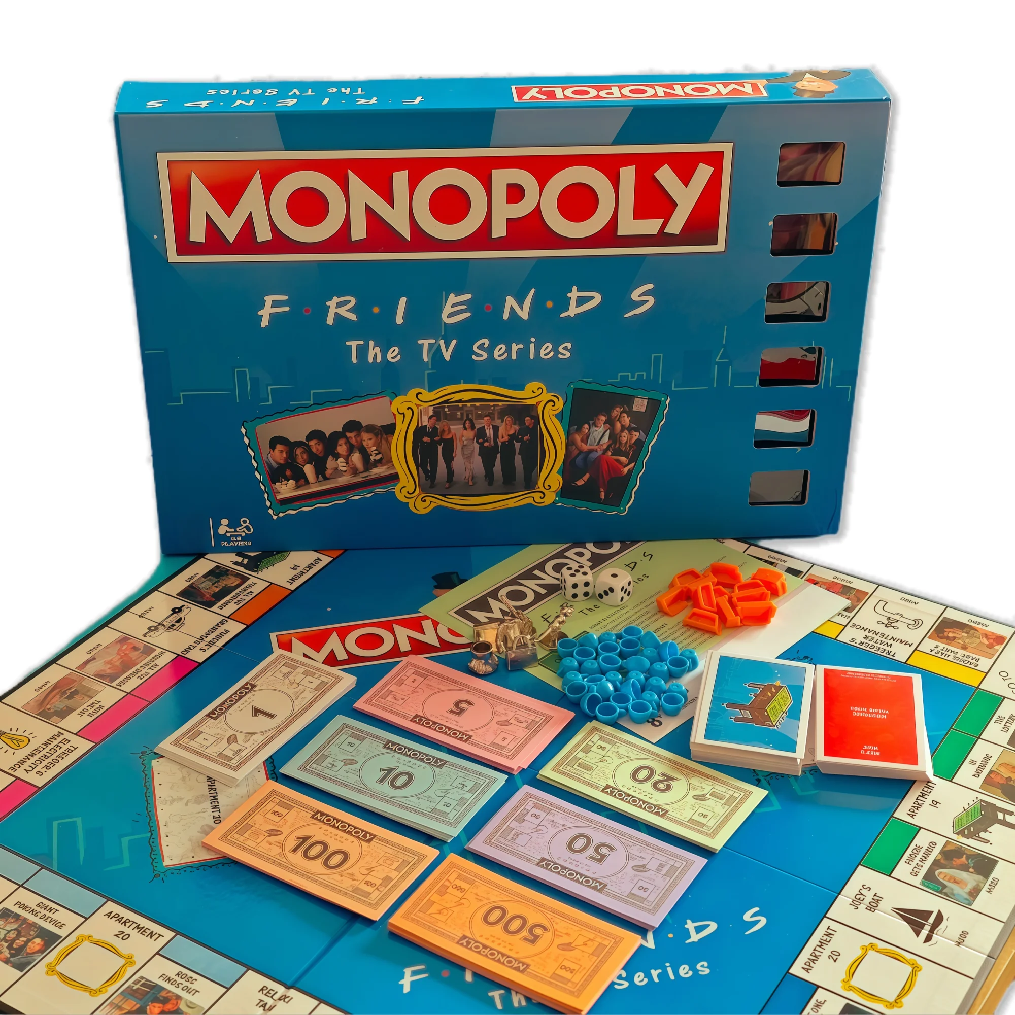 

A Monopoly-style board game with a friendship theme, perfect for parties, holidays, and family gatherings.