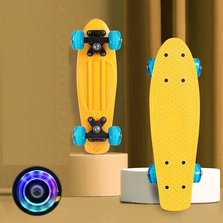 17-inch-mini-cruiser-skateboard-banana-board-kids-beginners-penny-board-with-led-light-up-wheels-single-kicktail-skateboard-for