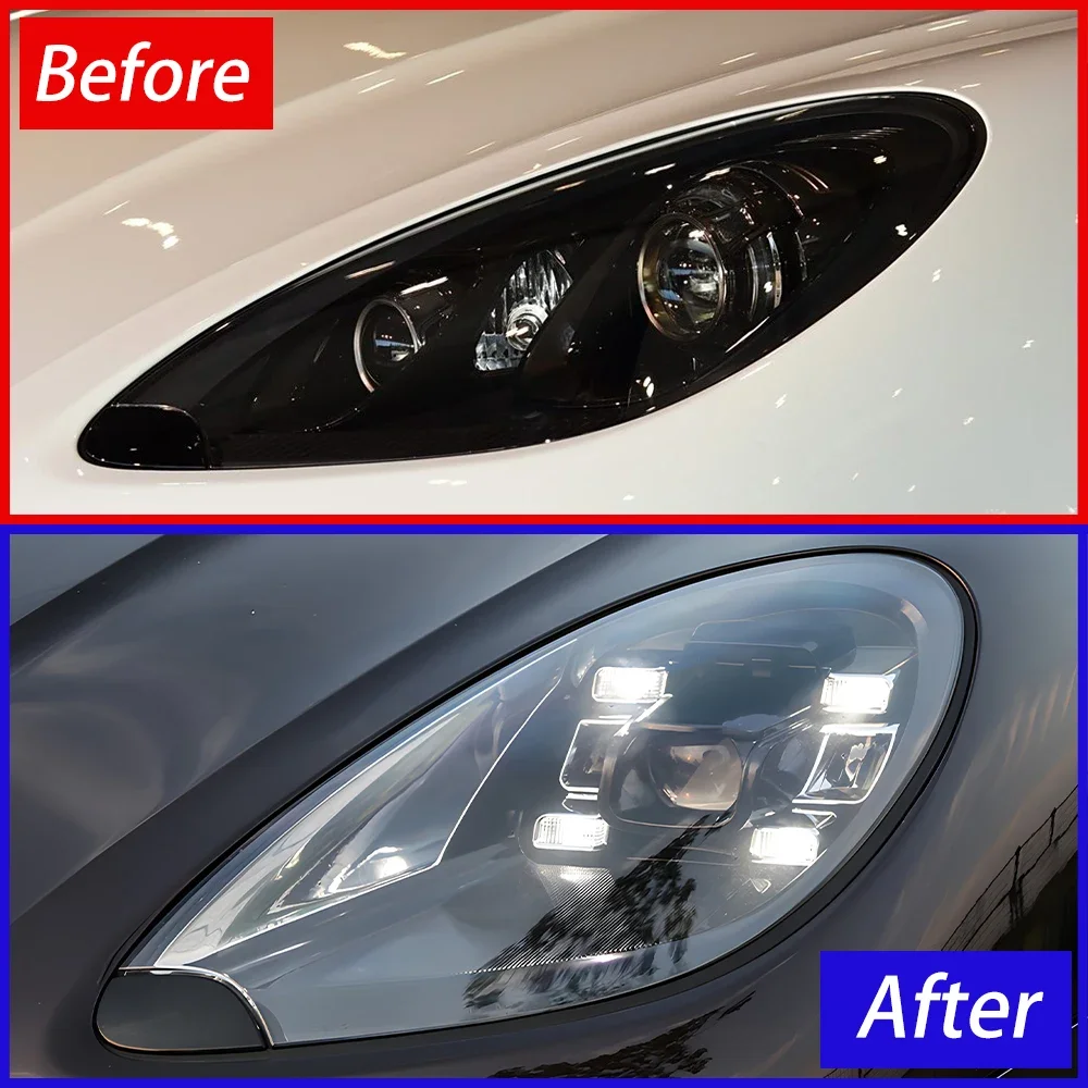 Car Front Lamps For Porsche Macan 2014-2018 LED Auto Headlights Assembly Upgrade 2021 Style Projector Lens Tool Car Accessories