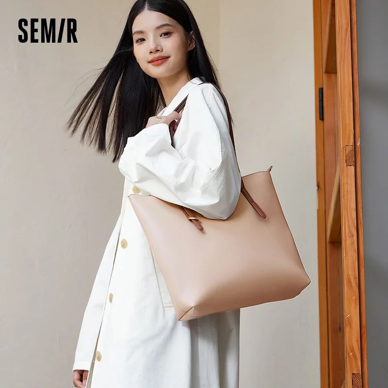 

Semir Tote Bag Women 2025 New Textured Large Capacity Handbag Minimalist Commuter Shoulder Bag Fashion