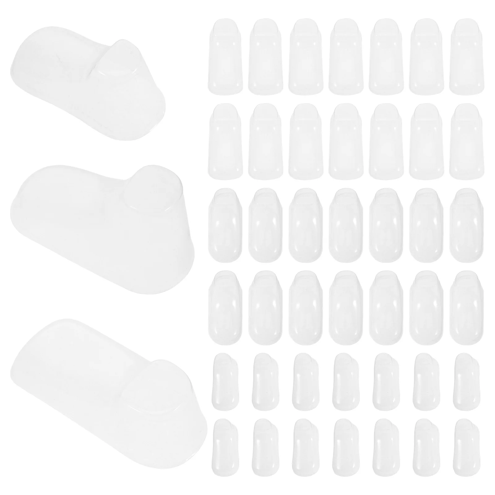 NOLITOY 90pcs Clear Plastic Shoe Display Stands Holders for Booties Socks Models Home Store Showcasing