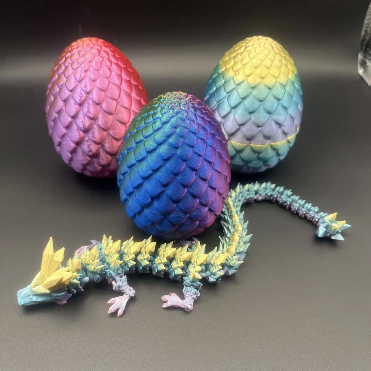 New 3D Printed Dragon Egg Set With Movable Joints Mini Dragon Egg Creative Family Ornaments Holiday Gifts Children's Dragon Toys