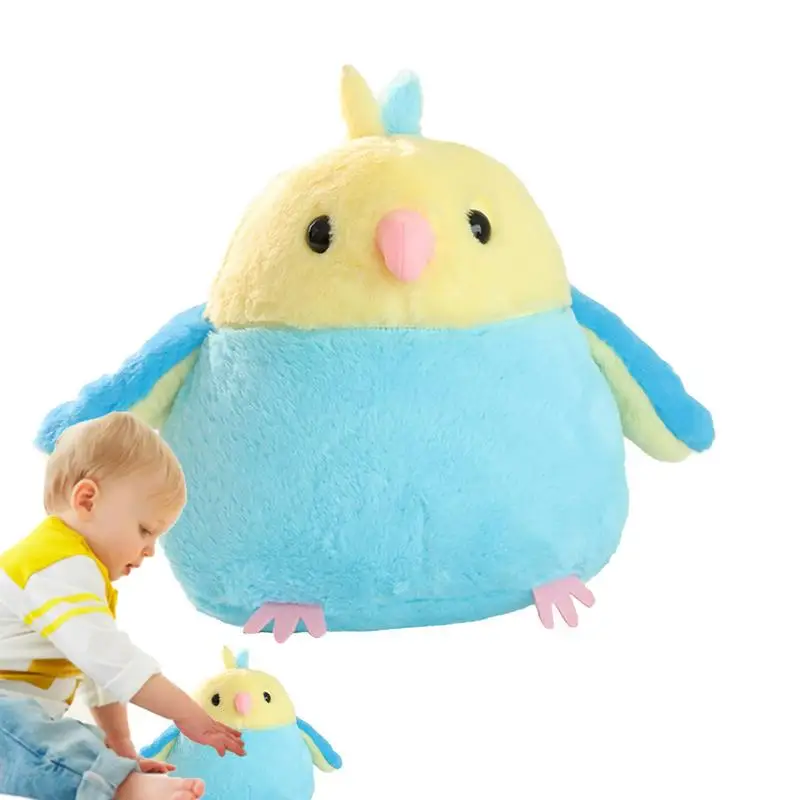 Parrot Toys For Kids 9.8-Inch Cockatiel Plush Stuffed Animals Realistic Big Bird Plush Toys Stuffed Companion Toys Budgie Plush