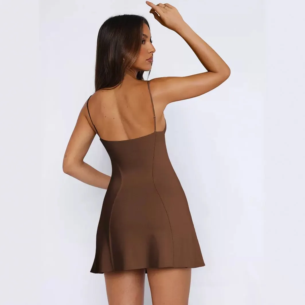 New Y2K Slim Fit Knitted ter Dr High Waist Nylon Fiber Long Sve ort Dr Sexy Girl Dr  Mira Women's Faion