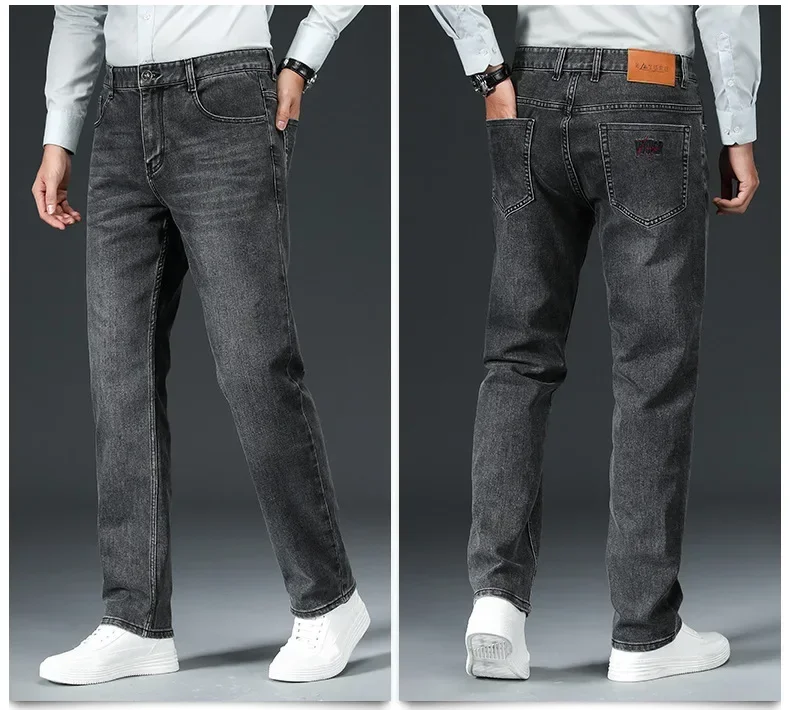 New Winter and Autumn High Quality Mens Casual Warm Cotton Pants Fashion Baggy Jeans