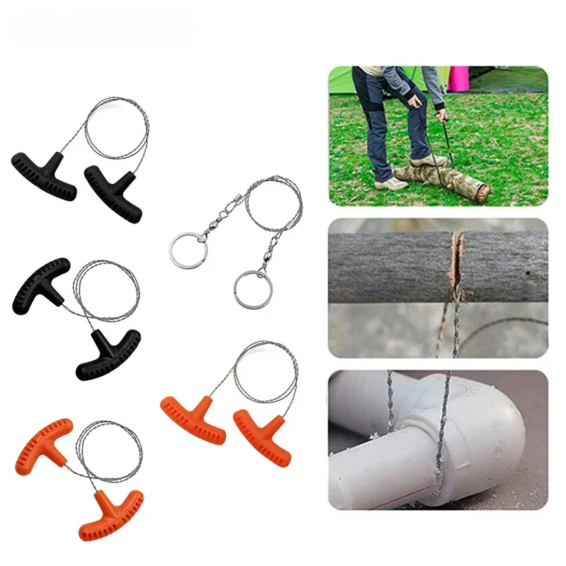 Manual Hand Steel Rope Chain Saw Portable Travel Emergency Survival Tools Steel Wire Kits Hiking Outdoor Camping Equipments Gear