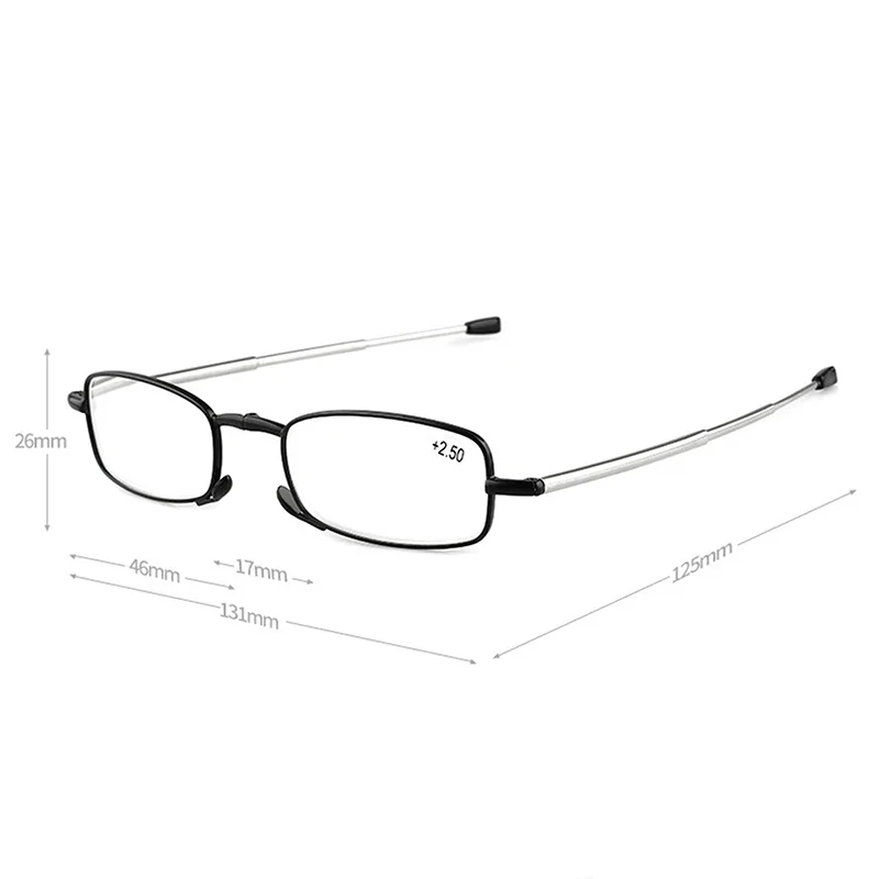 2025 tragbare Faltbare HD Lesebrille Unisex Anti Blau Licht Ultraleicht Presbyopie Brillen Oval Rahmen Männer Frauen Brillen – Detail 3