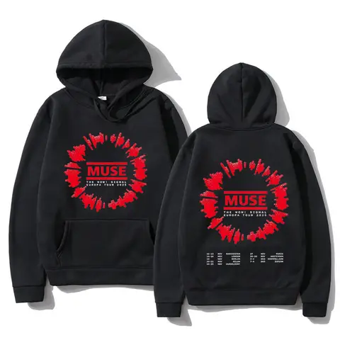 MUSE The Wow! Signal Europa Tour 2026 Hoodies Unisex Casual Fashion Clothing Casual Comfort Pullovers Long sleeves Sweatshirts