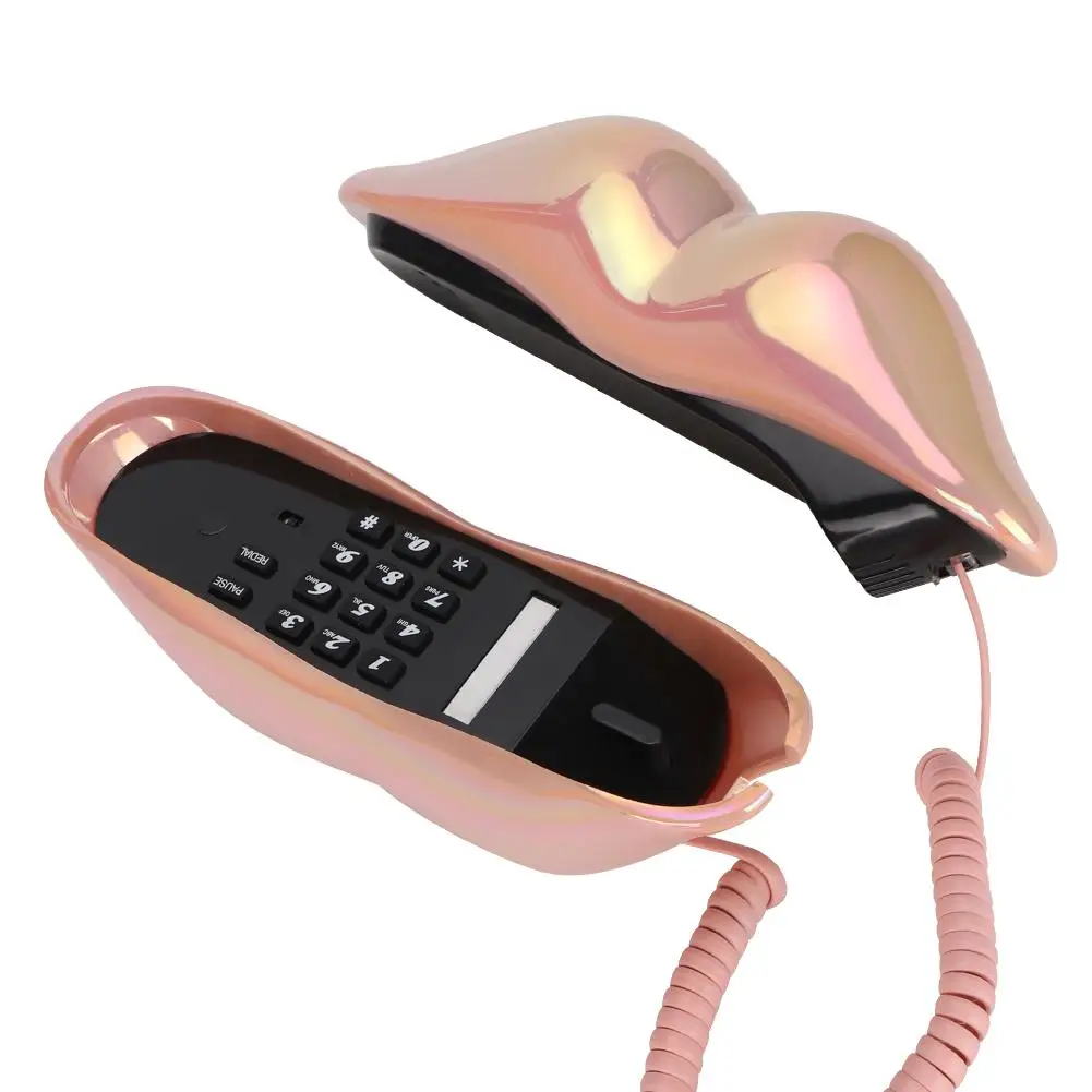 Novelty Lips Telephone Desk Decoration Set - Multi-Functional & Stylish Household DIY