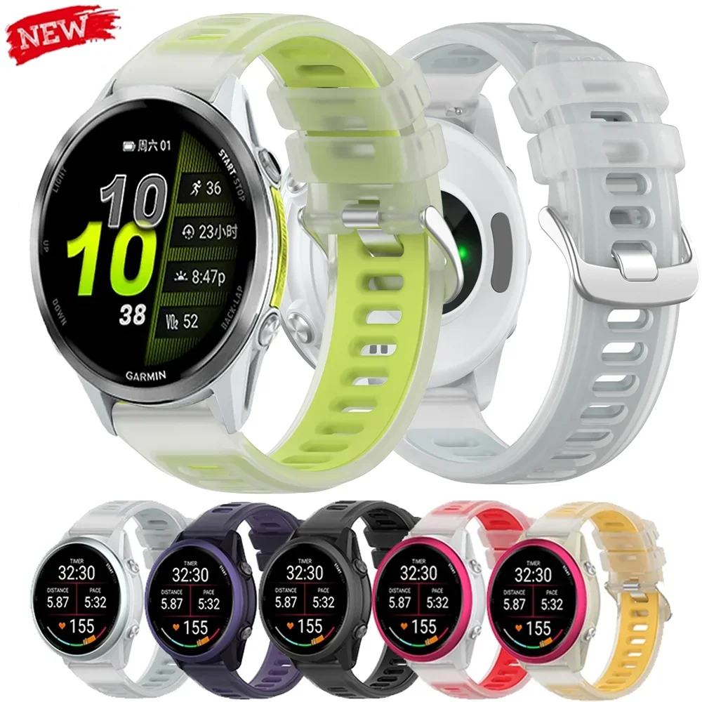 20/22mm Silikonarmband für Garmin Forerunner 970 965 265 165 55 570 47mm 42mm Armband Garmin Vivoactive 6 5 Active 6