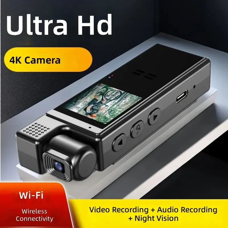 for 4K Law Enforcement Recorder with Video DV Function All-in-One Sports CCD Retro Camera HD Wireless WiFi Thumb Cam