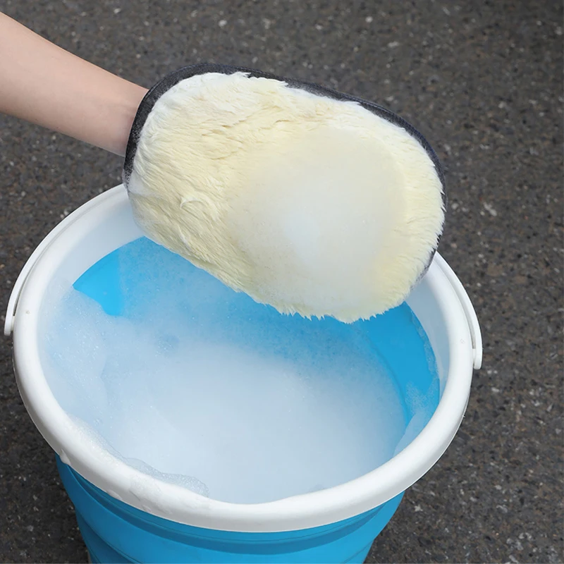 Sarung Tangan Pembersih Mobil Alat Cuci Mobil Pemoles Wol Sikat Lembut untuk Mini Cooper JCW Works F54 F55 F56 F57 F60 R50 R52 R53 R55 R56