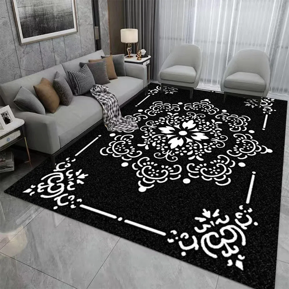 Vintage Carpet for Living Room and Bedroom, Sofa, Coffee Table Rug Bohemian Ethnic Style, Household Bedside Mat
