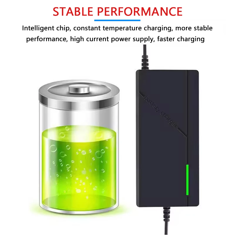 54.6V 5A Lithium Battery Smart Charger 48V 5A 100V-240V fan for 13S 48V 20A 30A E-two wheelers Li-ion battery pack Fast charging