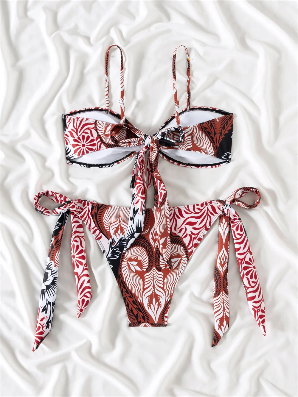 女性のためのセクシーな包帯ビキニ,花柄の水着,マイクロタンガ,腕立て伏せ,ビーチウェア