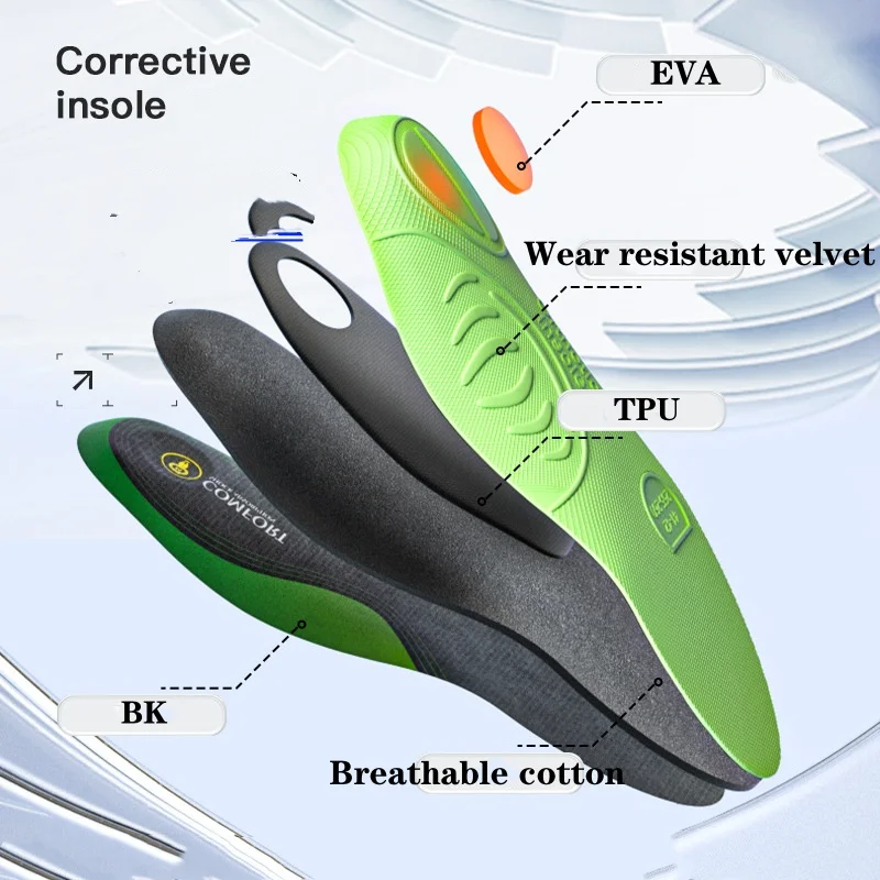 Orthopedic Insoles For Men  Women Arch Support TPE Correction For Collapse Of Transverse Arch Of Sole