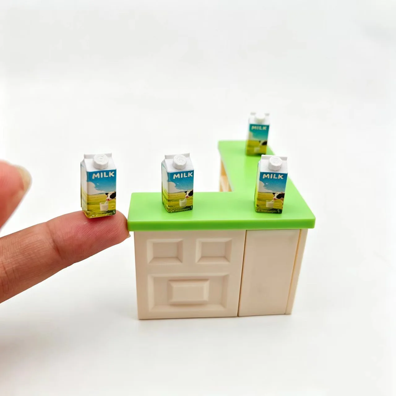 3pcs 1:12 Mini Milk Carton Milk Box Model Dollhouse Miniature Food Accessories Realistic DIY Scene Model Table Decor Props