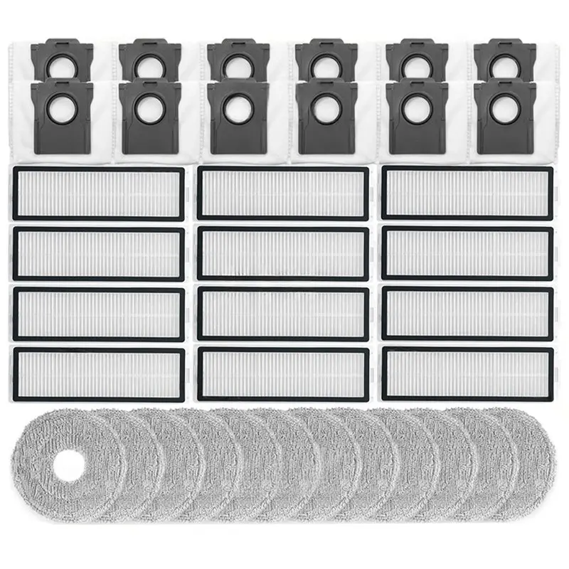 

A78E-For Cecotec Conga X100/X100 X-Treme, JONR X1 MAX, Everybot Q11, Deerma X80 ULTRA/ X90 Ultra Parts Brush Filter Mop Bags