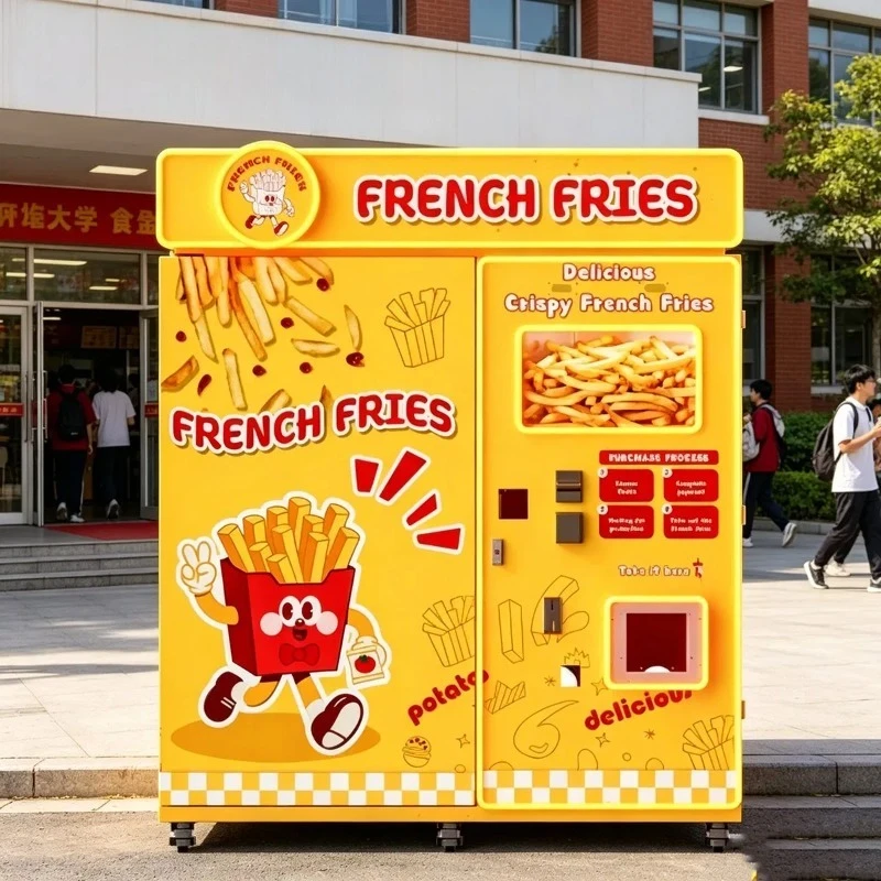 Smart Fries Vending Machine Fully Automatic Self Service Fast Food Kiosk with Touch Screen QR Code Payment System Retail