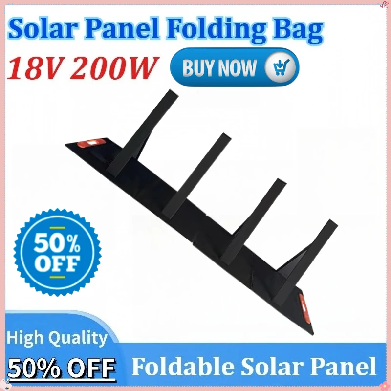 

New 200W Outdoor Solar Panel Polycrystalline 18V Power Portable Rechargeable Solar Cells Solar Generator for Home Lighting Camp