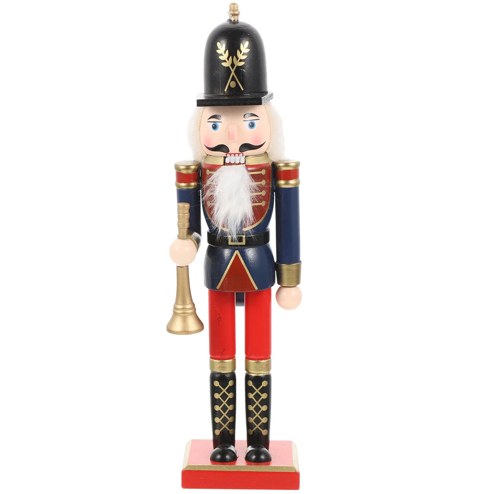 

Wooden Nutcracker Soldier Decor Christmas Wood Craft for Home Office Desktop Festival Decoration Xmas Party Supplies