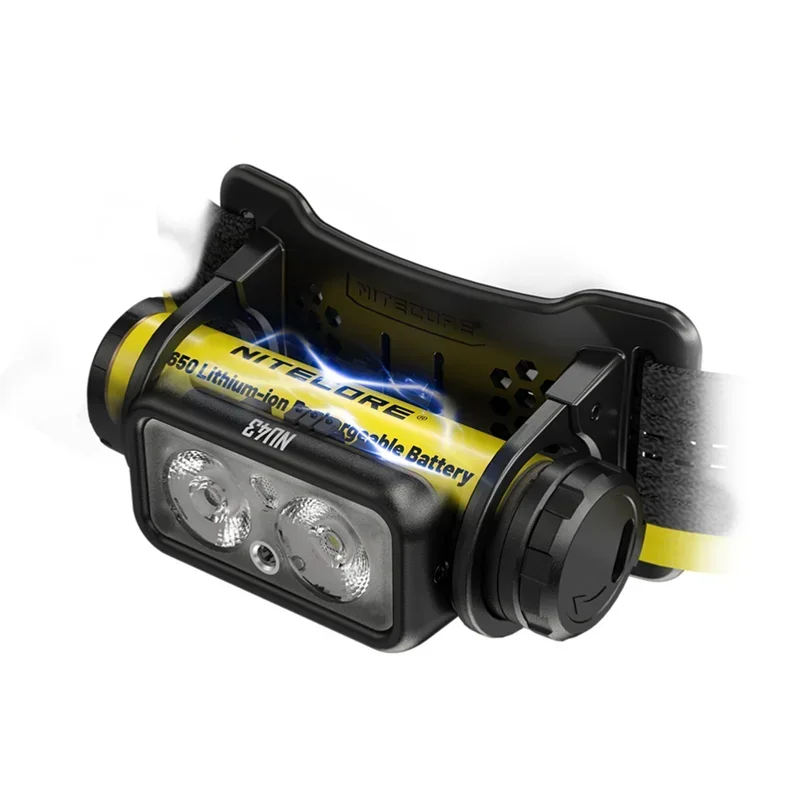 NITECORE-Batería de faro recargable NU43 de 1400 lúmenes, batería de iones de litio integrada de 3.400 mAh, color blanco + luz roja