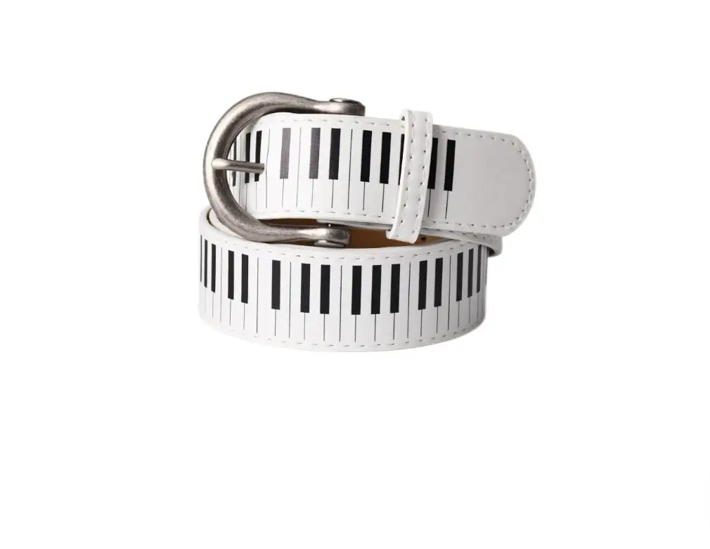 2026 Musical note piano belt distress wear-resistant belt
