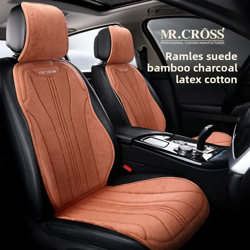 

High Quality Suede Cover Universal All Seasons Car Seat Cover Breathable Seat Anti-slip Luxury Car Ultra Thin Suede Seat Cover