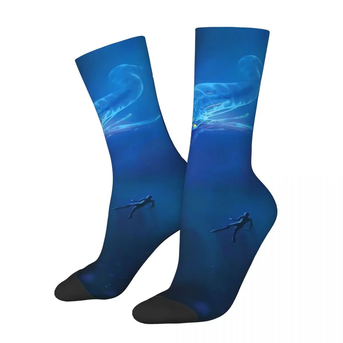 

Subnautica - Ghost Leviathan Socks Harajuku Sweat Absorbing Stockings All Season Long Socks Accessories for Man's Woman's