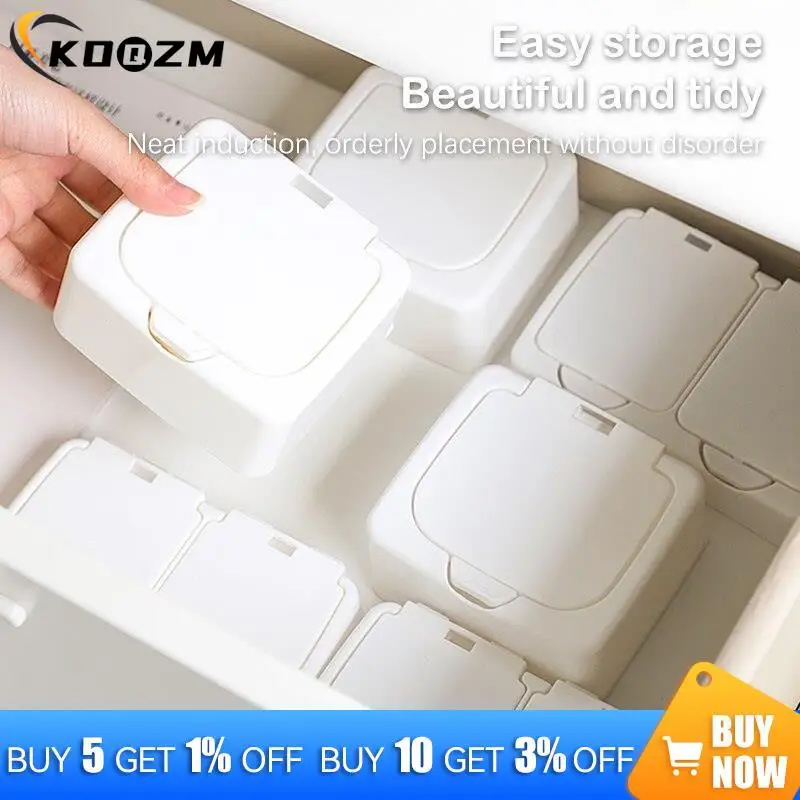 White Storage Box Desktop Organizer Large Capacity Postcards Stickers Box Subpackage Holder