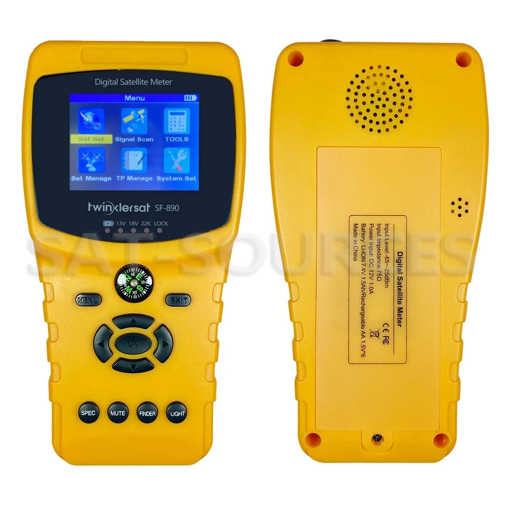 Twinkler 위성 파인더 미터, SF890, DVB S/S2, 위성 및 TP 위성 파인더, 쉽게 업로드 및 수정