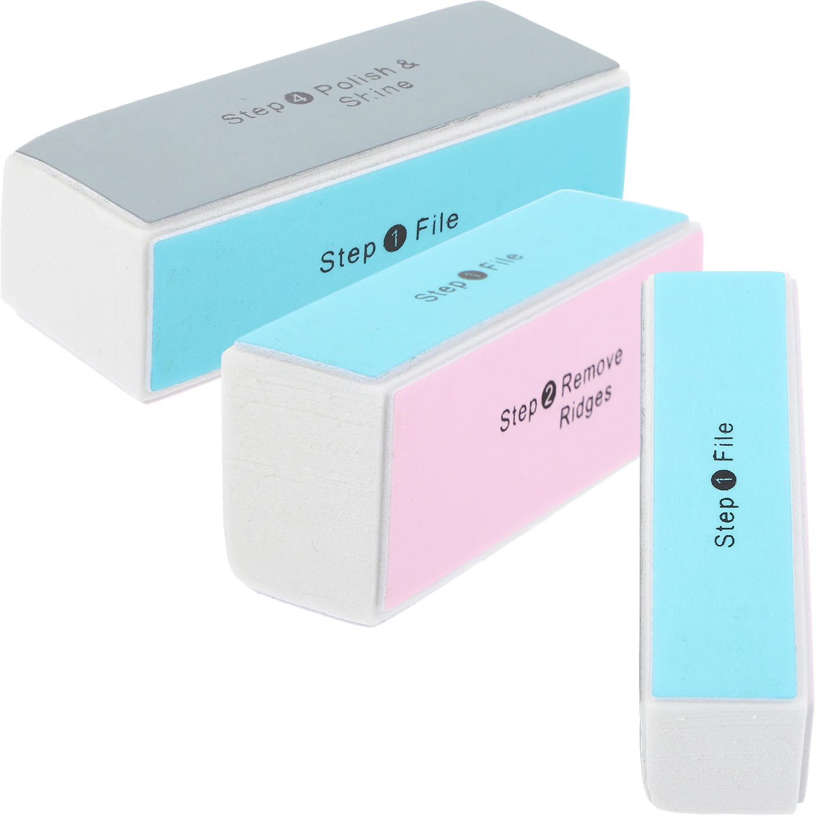 3 قطع من ملفات تلميع الأظافر، أدوات تزيين الأظافر لتشكيل إزالة الصنفرة مناسبة للاستخدام المنزلي في الصالونات