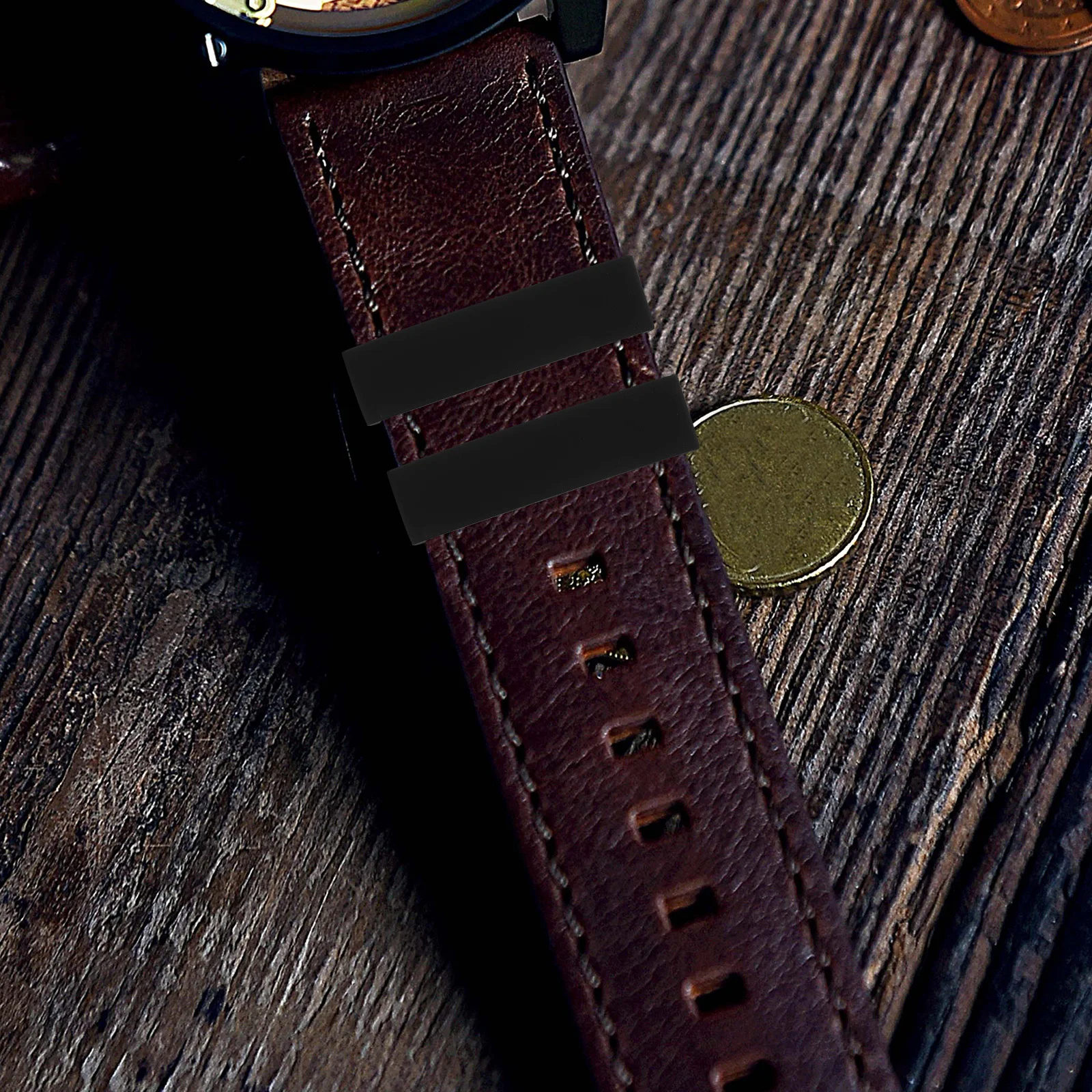 

Angoily 5pcs Anti Fall Watch Strap Band Retainer Buckle Holder for Bracelet Key Caps Black