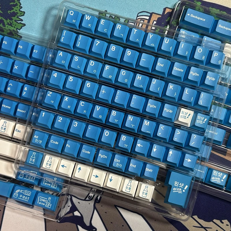 1 Set KKB SOJU Keycaps PBT 5 Side Dye Subbed Key Caps Cherry