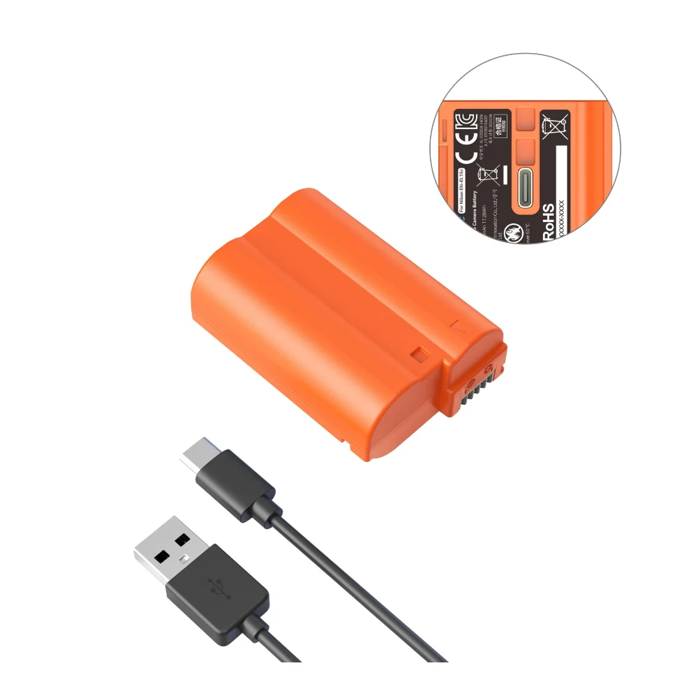SmallRig EN-EL15c EN-EL25 LP-E6NH USB-C Rechargeable Camera Battery For Nikon Z30 Z50 Z6III Z7II Z8 D850,4968AC/4967AC/4966AC