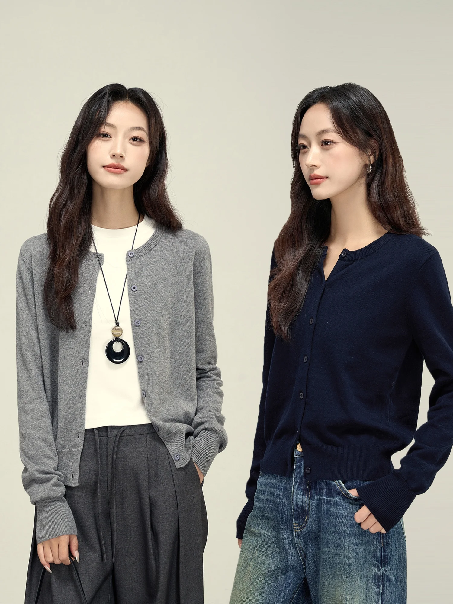 

Женский вязаный кардиган Rise of the Small Size Camere: свободный, простой, стройнящий, в корейском стиле, для ранней осени