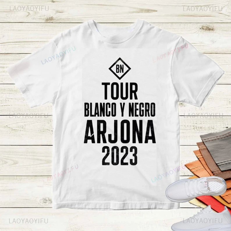 Ricardo Arjona Shirt Tour Blanco Y Negro Arjona Volver Cotton T Shirt Vintage Music Gift for Fan Graphic Tshirts Classic Man Top