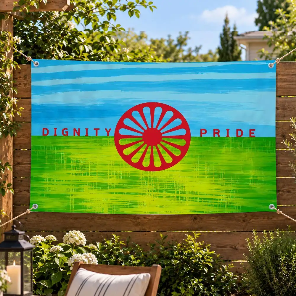 Anime Art Gypsy Romani Peoples Flags Decorative Flag Banner Indoor Outdoor Garden Yard Patio Party Camping Wall Decor Gift