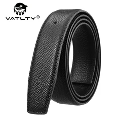 VATLTY Stylish 3.4cm Belt Strip for Men Natural Cowhide Thick Belt Without Buckle Trouser Belt Male Business Waistband