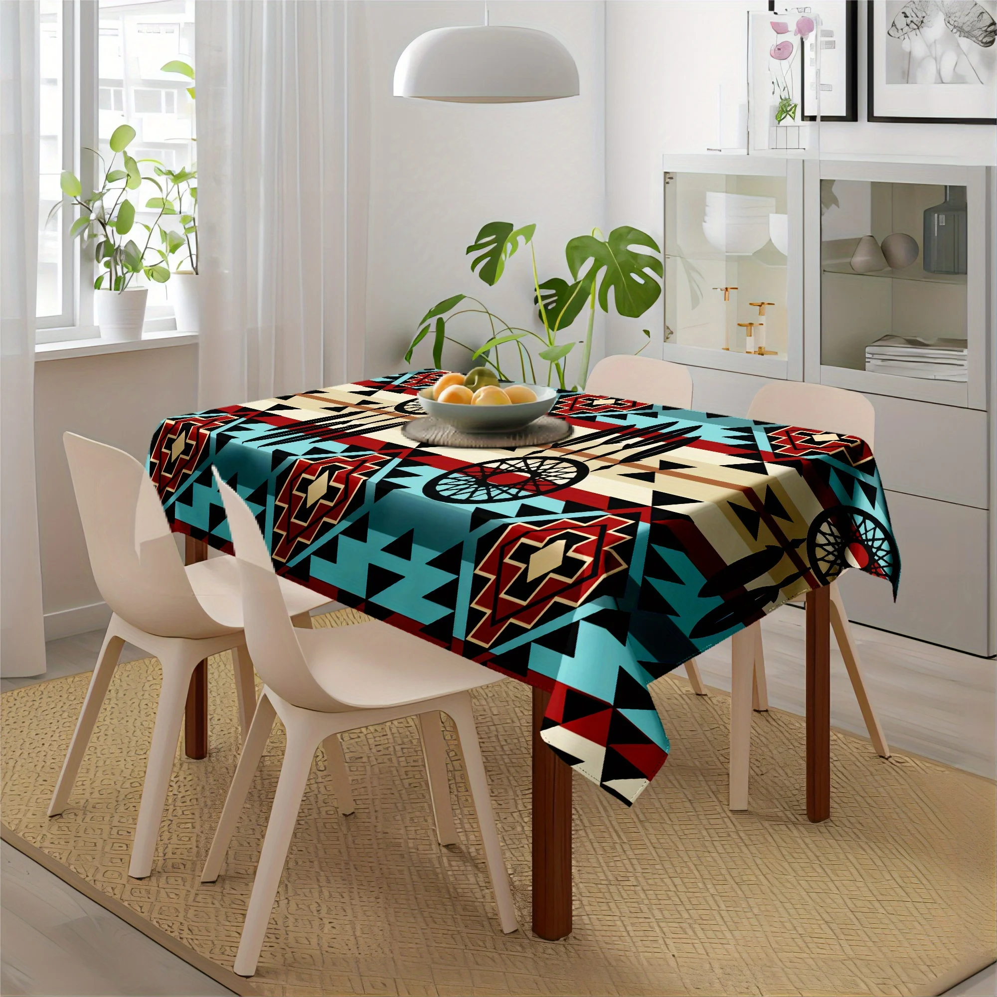 JIT 1pc, folk-style pattern multi-size tablecloth, decorative tablecloth suitable for restaurants, parties and festivalszyc